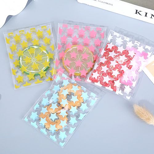 Amazon | ギフトバッグ ラッピング OPP袋 粘着テープ付き 星柄 スター